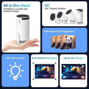 Magcubic Projector HY300 PRO 4K Android 11 Dual Home Cinema Outdoor Projetor