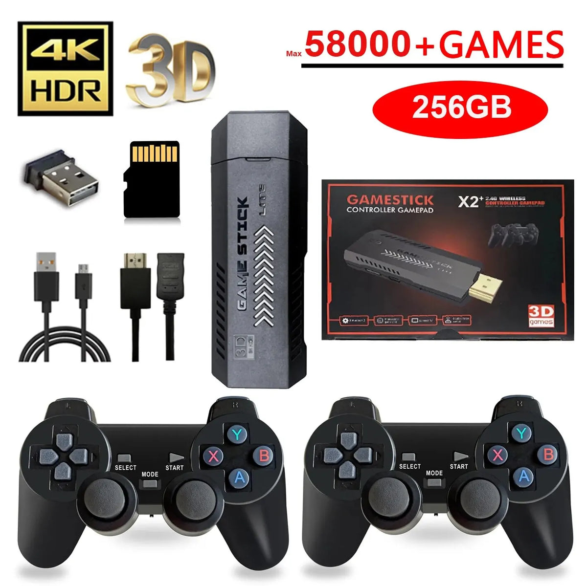 X2 Plus 256G 50000 Game GD10 Pro 4K Game Player 3D